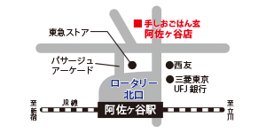 手しおごはん玄阿佐ヶ谷店地図